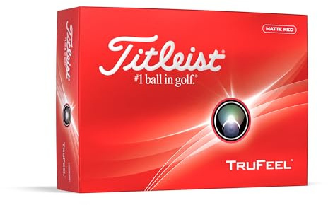 Titleist TruFeel Golf Ball, Pack of 12, Matte Red