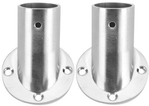 PRETYZOOM 2pcs Angled Clothes Rail Curtain Rod Curtains Rods Pole Holders Pole for Wall Hanging Stainless Steel Pedestals Stainless Steel 201 Bevel