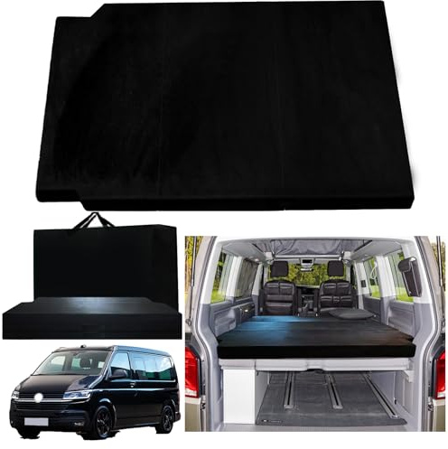 xxjolavv Materasso pieghevole portatile compatibile con VW T32 T4 T5 T6 T6.1 T7 Multivan California Beach Caravelle e Transporter 186 x 148 x 8 cm accessori camper