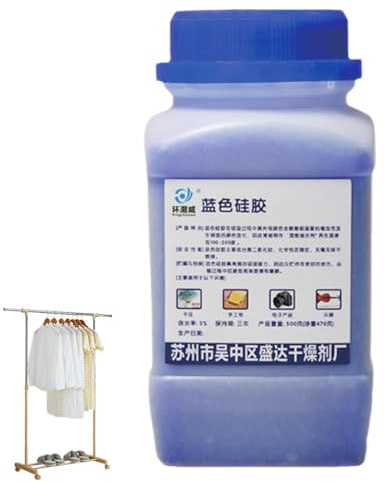 Deshumidificador desecante de gel de sílice, desecante reutilizable que el color, absorbente de humedad, perlas indicadoras azules para almacenamiento, armario, coche, herramienta electrónica
