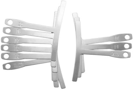 Nicear 9-piece T-ruler set Guitar repair measuring tools Rope radius gauge Suitable for measuring rope radius nut radius