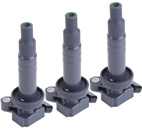 Lot de 3 bobines d'allumage pour Toyota Aygo Yaris pour Citroën C1 pour Peugeot 107 2005-2014 - Bobines d'allumage de voiture - Remplace 19500B1010 19500B2040 597088 5970C0 5970C1 9008019015