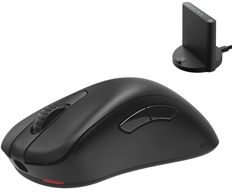 BenQ Mouse wirless ZOWIE EC3-DW 4K per e-sport, ​scienze sportive, ricevitore a 4K migliorato, 59g, asimmetrico, senza driver, sensore 3950, frequenza di polling 4K