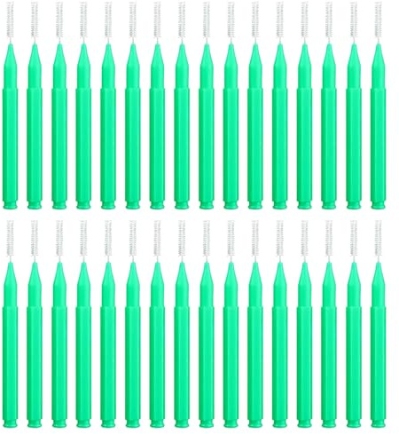 tiyiyok 30 Piezas Cepillos Interdentales, Cepillo Interdental Reutilizable con Caja de Almacenamiento, para Aparatos Dentales, Limpieza Fácil de los Espacios Interdentales