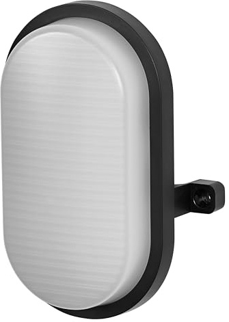 LEDVANCE Bulkhead LED 4W/7W/9W CCT Noir IP65, applique/plafonnier avec cage de protection, éclairage de sous-sol, éclairage étanche
