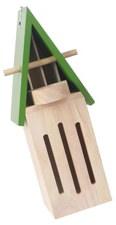 KAHDGSS Maison De Papillon en Bois Naturel Habitat Suspendu avec Plate-Forme d'alimentation pour Jardin Abri Faunique Maison D'habitat Papillon Jardin