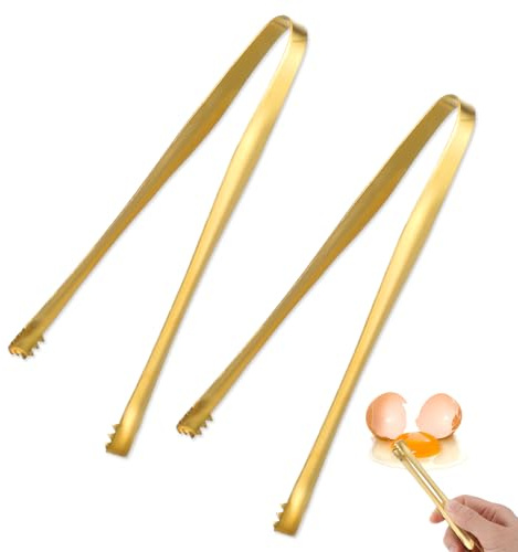 Shimmeroo 2 Stück Edelstahl Eiswürfelzange 15 cm