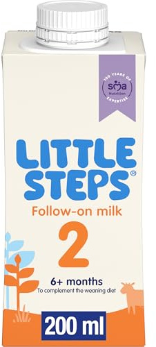 SMA Little Steps by Ready To Drink Follow-On Baby Milk 6 months+ Ready-to-use formula milk 200ml (Pack of 12)