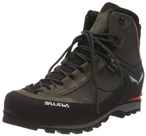 Salewa Men's Crow GTX Waterproof Gore-Tex Trail Boots for Trekking, Climbing, & Mountaineering - Wallnut/Fluo Orange - 9