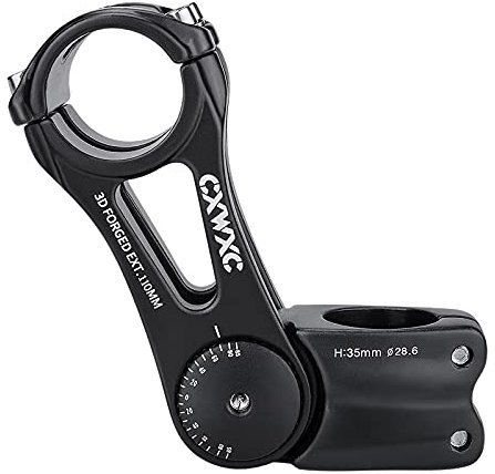 CXWXC Verstellbarer MTB-Vorbau, 31,8 mm, 85 Grad – 90/110/145 mm, Fahrradvorbau für Lenker – Aluminium-Legierung, Mountainbike-Lenker-Erhöhung für Mountainbike, Rennrad (31.8 x 110mm, Grau)