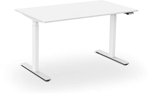aeris Active Desk Höhenverstellbarer Schreibtisch 140x80 Weiß, Stehtisch Höhenverstellbar Elektrisch mit Memory Funktion, Bürotisch Tischgestell aus Stahl, PC Tisch für Home Office