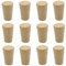 DAQUSU Lot de 12 bouchons en liège en forme de cône pour bouteilles d'alcool - Bouchons en bois - Bouchons de vin - Bouchons de bière - Bouchon de rechange pour bouteilles de vin