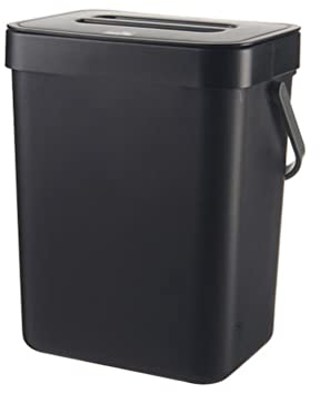 Corbeille à Déchets Alimentaires pour Cuisine, Poubelle à Compost de Cuisine 3L, Conteneur de Comptoir Domestique avec Couvercle Poubelle Murale pour Composteur de Déchets (B)