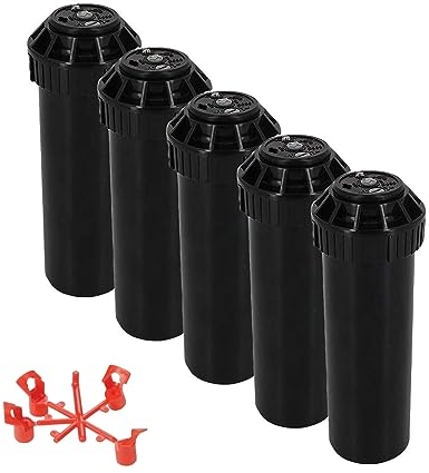 [Pack 5] Arroseur Rain S050 S à turbine réglable pour un arrosage efficace et précis | Arroseurs d'entrée 1/2 + Buses | Arrosseurs pop-up