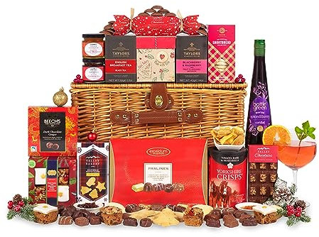 Happy Christmas Basket – Festive Food Hamper – Family Treats – Luxury Couple Treat
