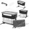kidnort Babybetten, Crib, Transporttasche, Snäckskal, Schwarz