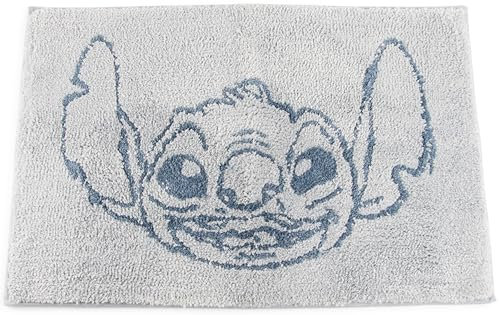 Jay Franco Disney Lilo and Stitch Bath Rug 20 x 30 Inches Soft, Non-Slip, Machine Washable Blue Bathroom Mat