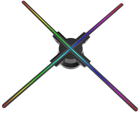 45 cm till 100 cm holografisk projektor 3d hologram fläkt LED-reklamskärm for bar, butik, halloween, jul Reklamdisplay för festivalen(52cm)