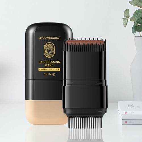 2 en 1 Barros Para Teñir el Pelo,Tinte de Barro de tinte instantáneo con peine, Peine Cabello Tinte, portátil Cepillo para Retoques de Cabello, Retoque Canas, Retoca Raices,Cubre Canas