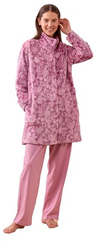 Noidinotte - Vestaglia donna invernale in coral articolo flory - S Rosa