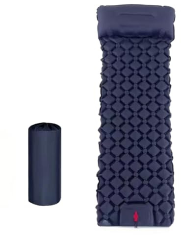 WSSH High Quality Air Mattress with Pillow Outdoor Camping Mat Sleeping Mat Compact Portable Air Mattress with Foot Pump Suitable for Outdoor, Beach, Camping, Hiking and Bike Travel