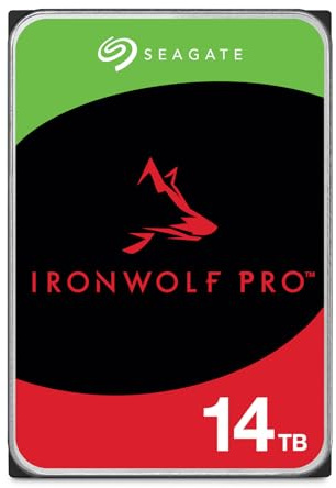 Seagate IronWolf Pro 14TB NAS Internal Hard Drive HDD – CMR 3.5 Inch SATA 6Gb/s 256MB Cache for RAID Network Attached Storage, Data Recovery Service – Frustration Free Packaging (ST14000NEZ008)
