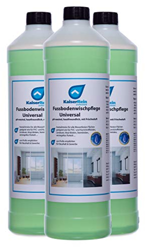 KaiserRein Glanzreiniger Konzentrat Bodenreiniger Profi Fußbodenreiniger Wischpflege 3 x 1 L 3 Liter
