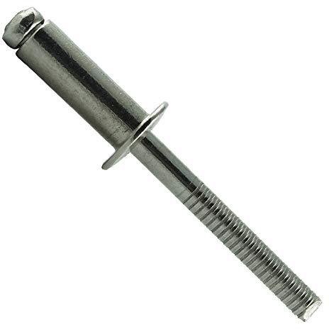 Eisenwaren2000 | 6 x 12 mm rivetti ciechi (50 pezzi) – con testa piatta – rivetti pop-up DIN 7337 – ISO 15983 – rivetto – acciaio inox A2 V2A – inossidabile