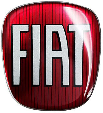 AMS 32015 Adesivo Fiat 3D Ricambio Logo Anteriore + Posteriore per Grande Punto