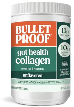 Bulletproof Unflavored Gut Health Collagen Protein, 14 Ounces, 10g Grass-Fed Collagen Peptides for Gut, Skin, Bone and Joint Support, Packaging May Vary