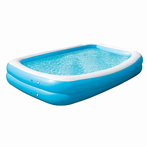 VFM - Grande pataugeoire Gonflable - Piscine familiale Jumbo de 2,6 m - Bleu - pour Adultes - Piscine Gonflable - Piscine pour Enfants