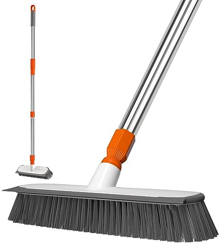 BITOPE Brosse à récurer Multi-Usage avec Long Manche, 30,5 cm de Large, Brosse à Poils durs pour Nettoyer Le béton, Usage extérieur Robuste pour Nettoyer Le Sol, la Salle de Bain, Le carrelage, la