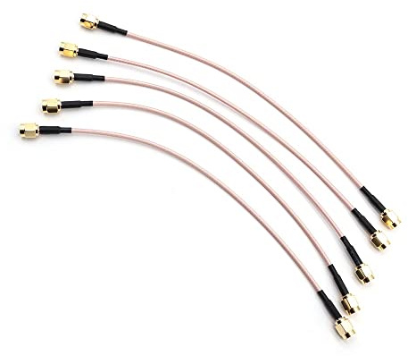 Fasizi 5 st 7,8 tum RG316 trådjumper SMA hane till SMA hane med anslutningslinje RF koaxialkabel antenn förlängare kabeladapter jumper – inre nål