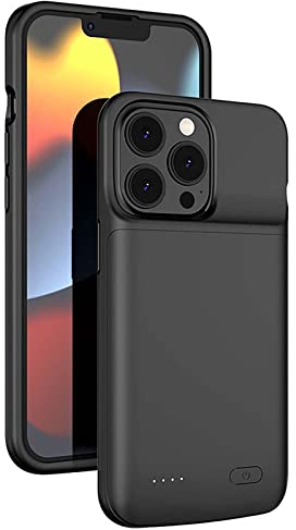 Generico Smart Cover Akku für iPhone 12 Mini / 13 Mini 5,4 Zoll (13 cm), wiederaufladbar, Power Bank Slim, 4700 mAh