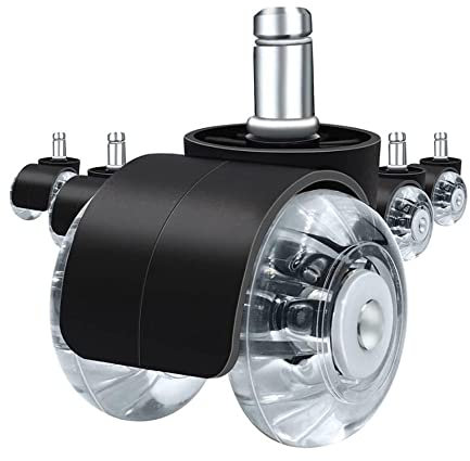 5Pcs Office Chair Caster Wheels,2 in Duty Double Casters, Twin Ball Replacement Computer Desk Chair Wheel