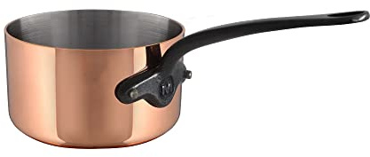 Mauviel M'Heritage M200CI 2mm Polished Copper & Stainless Steel Sauce Pan With Cast Iron Handle, 3.4-qt, Made in France