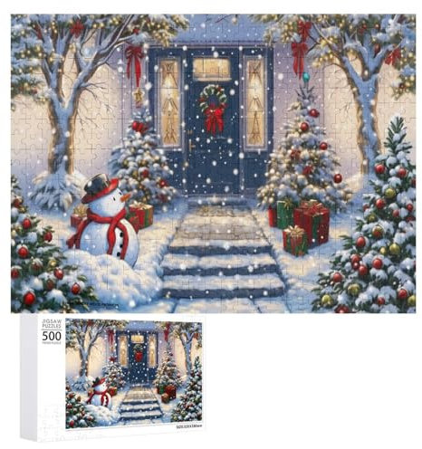 Christmas Puzzle 500 Pieces Jigsaw Puzzles for Adults and Childen,20x15 Large Puzzle