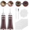 QEEROYO Leder Reparatur Set, Kunstleder Reparaturset, Lederreparatur Creme, 2×20ml Leder Kratzer Entferner, Reparatur Set für Autositze,Sofas, Lederjacke,Schuhe,Gürtel Kratzer,Löcher, Braun
