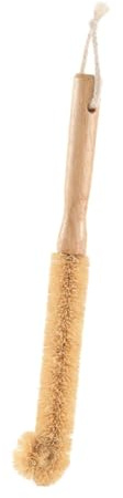 perfk Fibras de coco cepillo con mango largo Botella colgable multifuncional cepillo de limpiador de copa para tazas frascos alimentar botella, 30cmx5cm