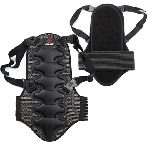 Paraschiena per Moto, Sci, Snowboard, Protezione per la Schiena con Cinturino, Antiscivolo, Peso Ridotto, Protezione Dorsale per Snowboard per Uomo e Donna