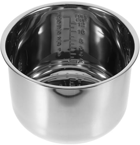 BESPORTBLE Pentola interna in acciaio inox da 6 litri di ricambio - Accessorio universale per riso elettrico - Pentola interna con rivestimento antiaderente per cucinare in casa.