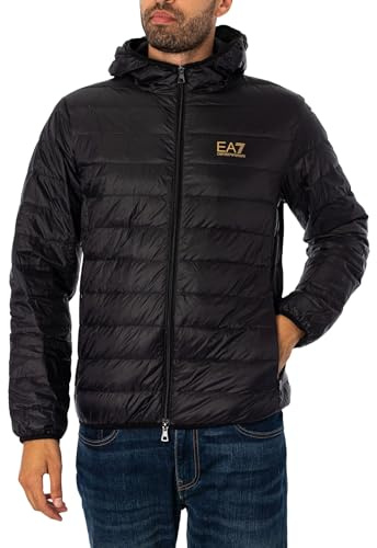 EA7 Emporio Armani Giubbotto Piumino Uomo Down Jacket 8NPB24PNGPZ 8058997870658 - Nero Nero Oro 208