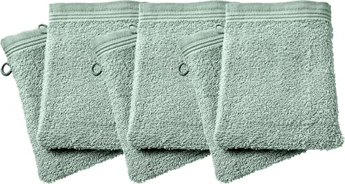 UNIVERSDECOR Lot de 2 ou 6 Gants de Toilette Spa 15 x 21 cm / 400 GR/m² (6, Menthe)