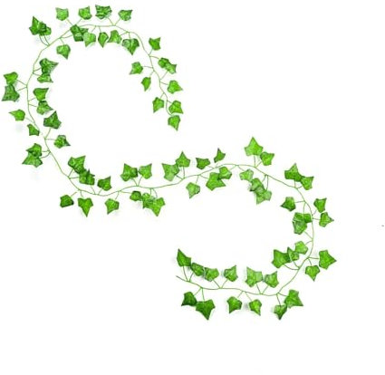 Fausse Vigne De Lierre – Vigne De Lierre Artificielle Imperméable, Fausse Feuille De 7,2 Pieds, Fausse Vigne Verte Riche, plànte De Lierre Suspendue Réaliste, Guirlande De Feuilles Décoratives, Verdur