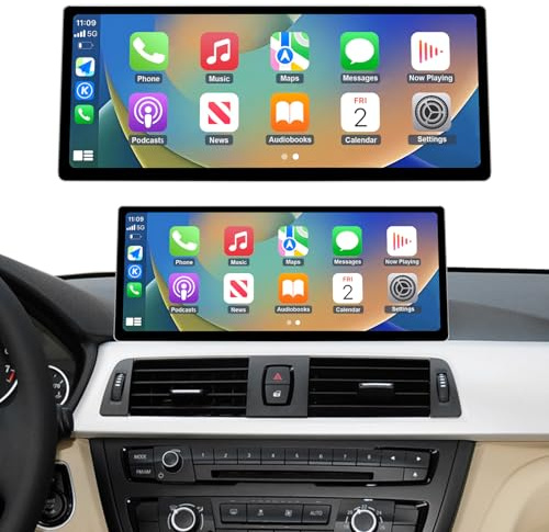 Road Top CarPlay Car Radio Coche, 12,3 Pulgadas Pantalla Táctil de para BMW 3/4 Serie F30/F31/F32/F33 con NBT Sistema (2012-2015 Año), Estéreo de Coche con Bisel Estrecho para CarPlay/Android Auto