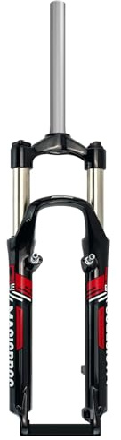 Horquilla De Suspensión Bicicleta De Montaña De 26 Pulgadas 100 Mm De Recorrido Tubo Recto De 1 1/8 Cierre Rápido De 9 Mm Aleación De Aluminio Horquilla Mecánica Freno De Disco/V Control De Hombro Hor