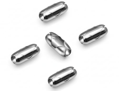 Global Shade & Textile Blind Cord Connector, Blind Chain Connector Clips, Roller Blind Chain Connectors, Blind Clips, Vertical Blinds Repair Parts & Roller Blind Fittings – 5 Pcs Stainless Steel