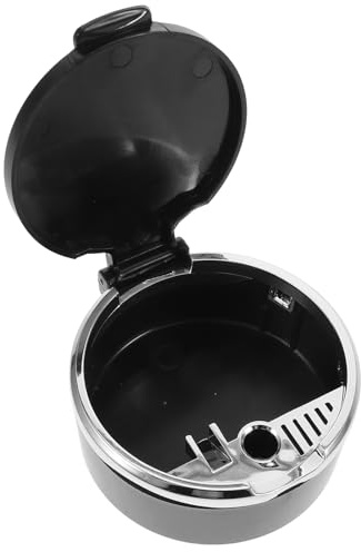 Cabilock Cendrier Voiture Anti Odeur Portable Couvercle en Plastique Noir, Élégant et Sûr, pour Voiture pour Éviter la Dispersion de Cendres