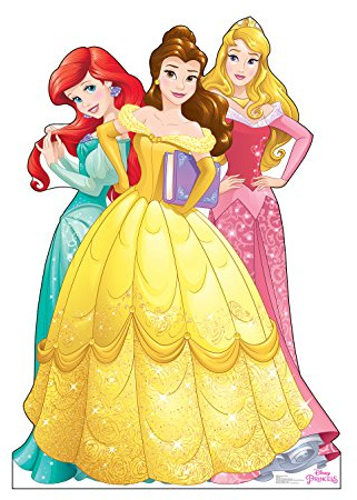 Cardboard People Ariel, Belle & Aurora Life Size Cardboard Cutout Standup - Disney Princess Friendship Adventures