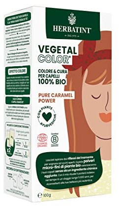 Herbatint Vegetal Color – Colorazione vegetale 100% naturale e bio PURE CARAMEL POWER – Caramello 100 gr